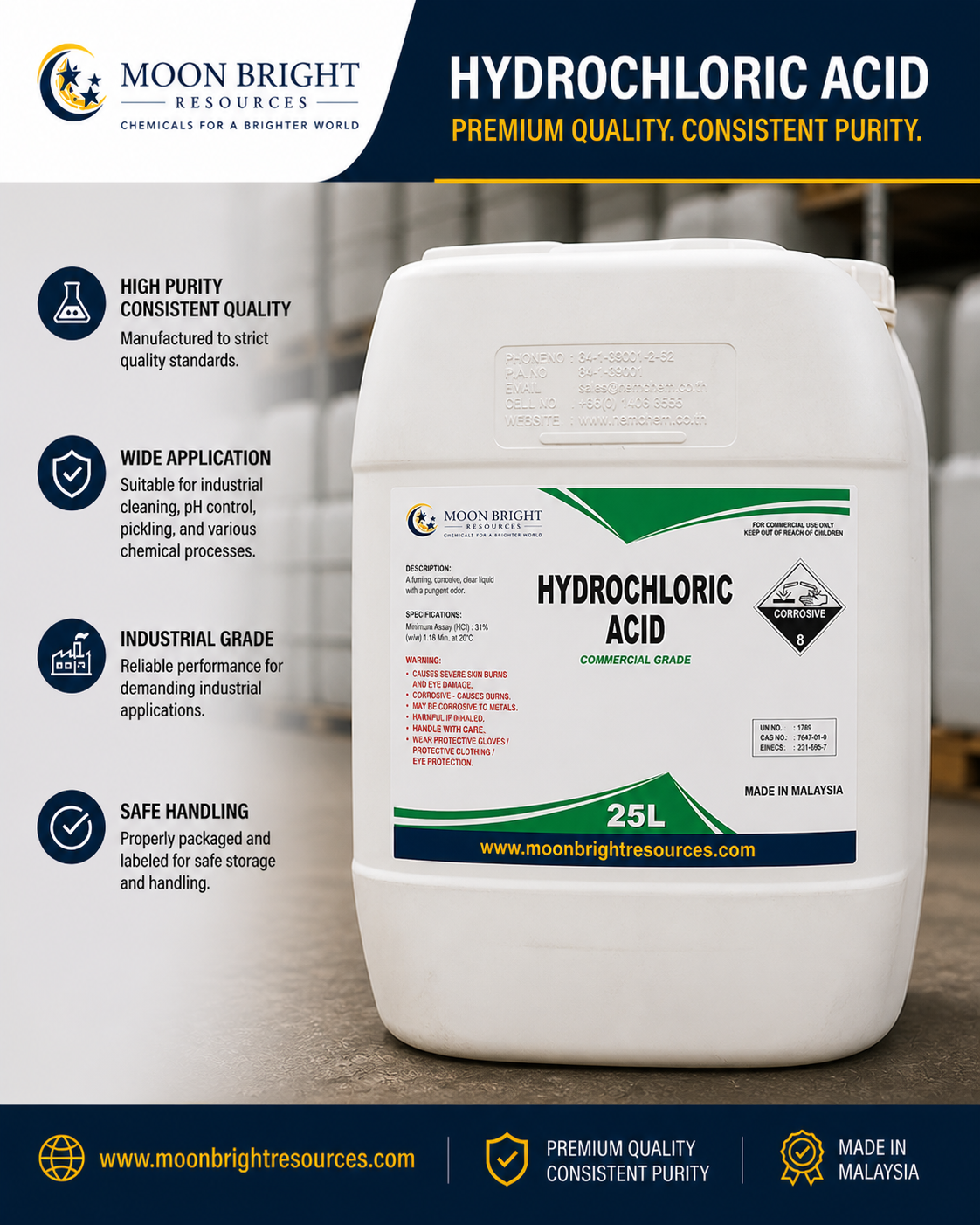 Hydrochloric Acid Supplier