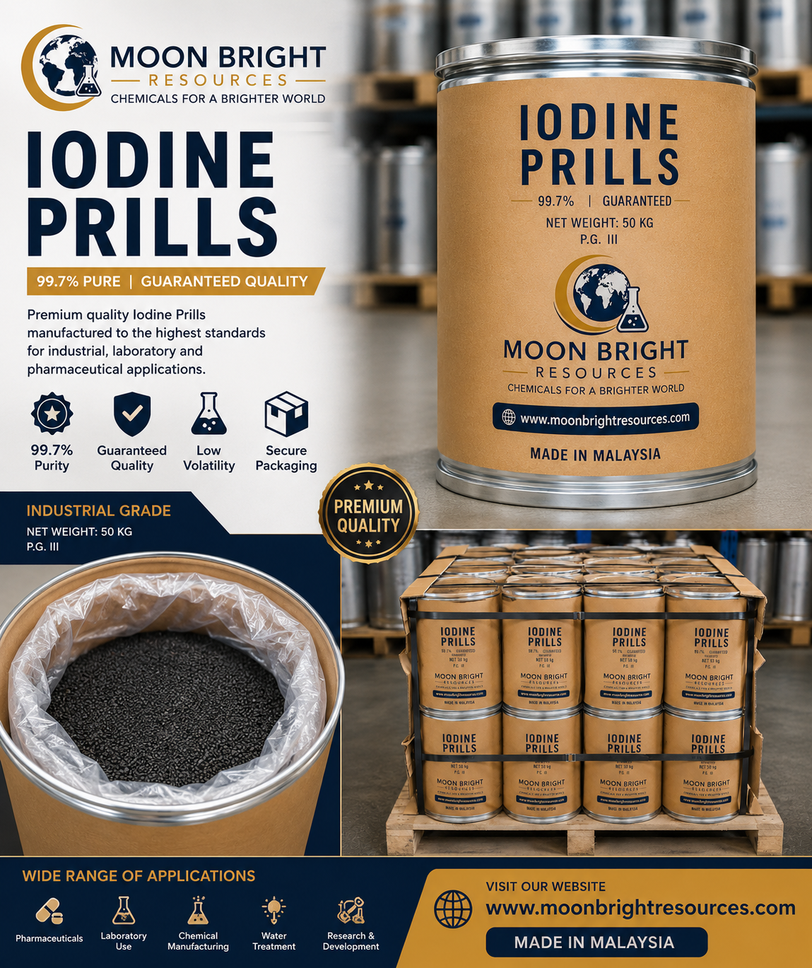 Iodine Prills – High-Purity Crystalline Iodine | Pharmaceutical & Industrial Grade - Image 3